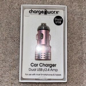 Pink Dual USB Car Charger